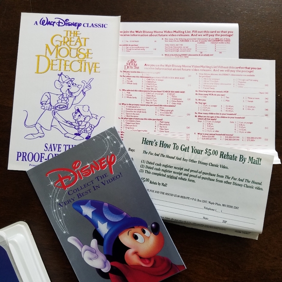 The Great Mouse Detective (1992 VHS) Black Diamond - Picture 6 of 8